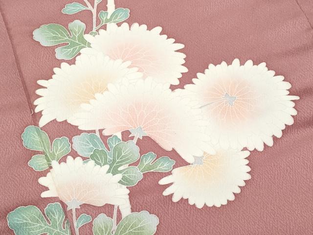 平和屋着物■訪問着　友禅　枝菊文　正絹　逸品　CABF6962fb