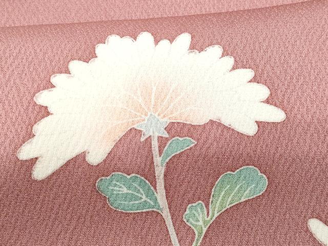平和屋着物■訪問着　友禅　枝菊文　正絹　逸品　CABF6962fb