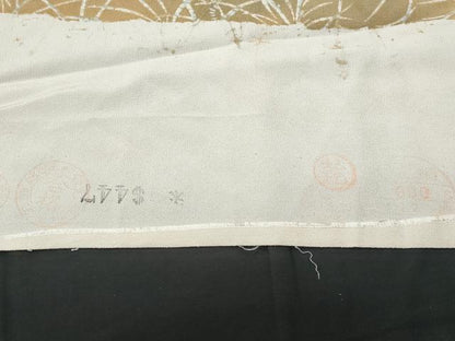 平和屋着物■上質な小紋　ろうけつ染　草花文　暈し染め　反端付き　正絹　逸品　CABF6971fb