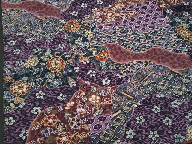 平和屋着物■上質な小紋　道長花文　金彩　正絹　逸品　CABF6977fb
