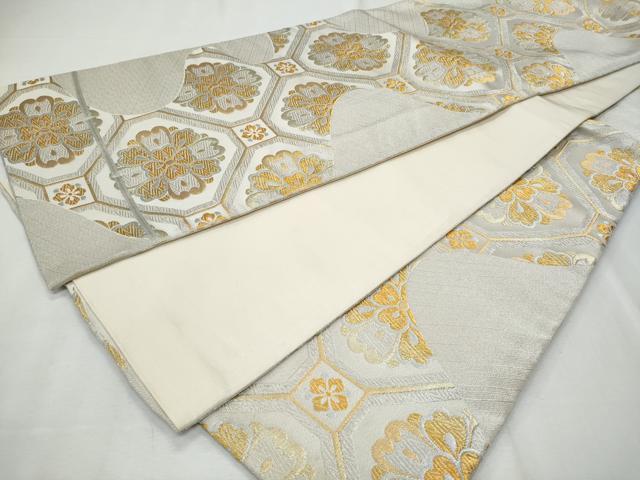 平和屋着物◎全通柄袋帯 蜀江花文 金銀糸 正絹 逸品 CABF6985fb