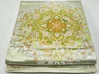 平和屋着物◎六通柄袋帯 正倉院花文 金銀糸 正絹 逸品 CABF6986fb