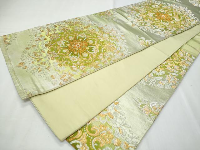 平和屋着物◎六通柄袋帯 正倉院花文 金銀糸 正絹 逸品 CABF6986fb