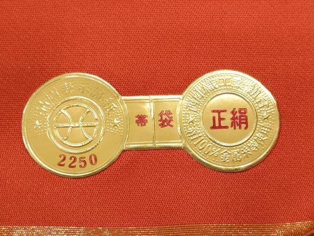 平和屋着物◎西陣 六通柄袋帯 霞文 金糸 証紙付き 正絹 逸品 未使用 CABF7002fb