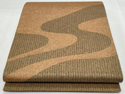 平和屋着物◎太鼓柄袋帯 流水文 金糸 正絹 逸品 CABF7024fb