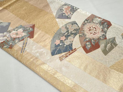 平和屋着物◎六通柄袋帯　ふたみ屏風絵　金銀糸　正絹　逸品　CABF7050fb