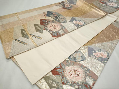 平和屋着物◎六通柄袋帯　ふたみ屏風絵　金銀糸　正絹　逸品　CABF7050fb