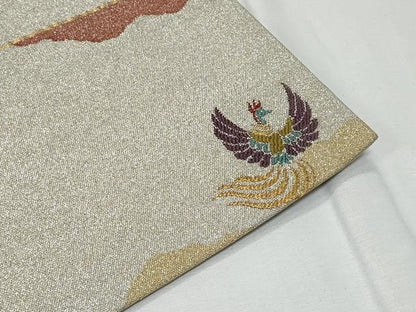 平和屋着物◎六通柄袋帯　綴れ　ワンポイント　鳳凰　金銀糸　正絹　逸品　CABF7057fb