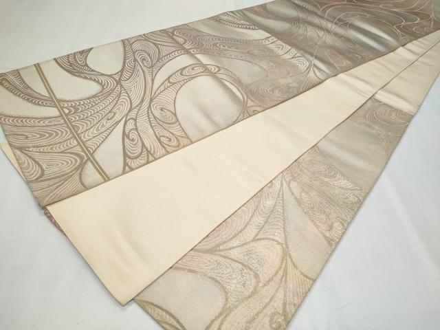 平和屋着物◎六通柄袋帯 流水文 金銀糸 正絹 逸品 CABF7059fb