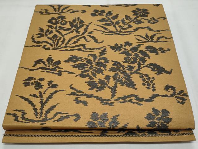 平和屋着物◎六通柄 本袋帯 枝花文 正絹 逸品 CABF7060fb