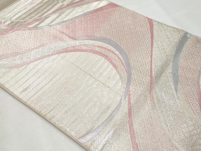 平和屋着物◎六通柄袋帯 吉祥文様 銀糸 正絹 逸品 CABF7061fb