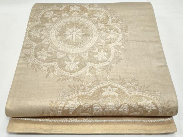 平和屋着物◎六通柄袋帯 正倉院花文 金糸 正絹 逸品 CABF7070fb
