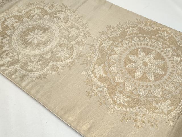 平和屋着物◎六通柄袋帯 正倉院花文 金糸 正絹 逸品 CABF7070fb