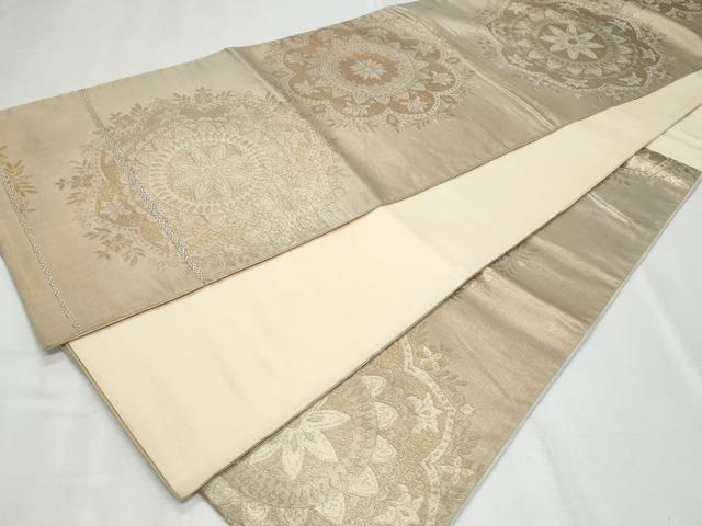 平和屋着物◎六通柄袋帯 正倉院花文 金糸 正絹 逸品 CABF7070fb