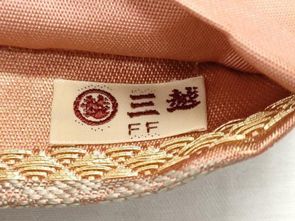 平和屋着物◎六通柄袋帯 唐織 色紙花文 金糸 三越扱い 正絹 逸品 CABF7072fb
