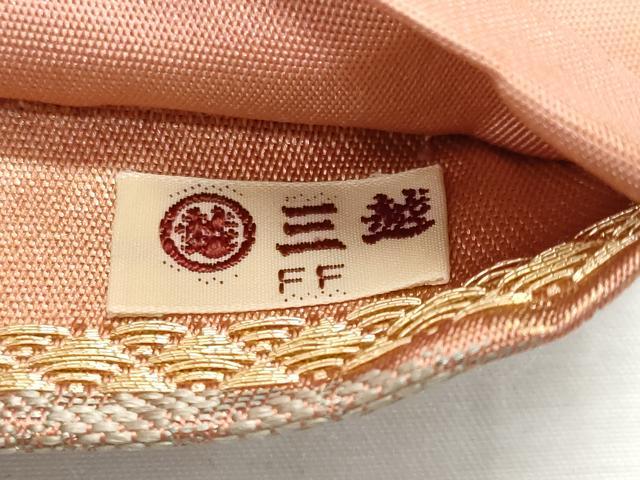 平和屋着物◎六通柄袋帯 唐織 色紙花文 金糸 三越扱い 正絹 逸品 CABF7072fb