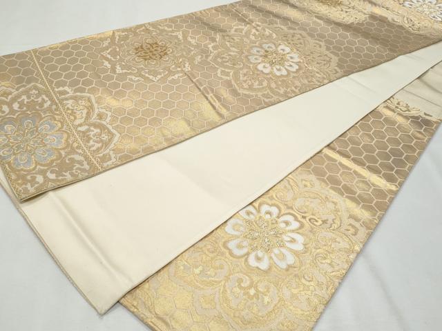 平和屋着物◎西陣 六通柄袋帯 正倉院花文 金銀糸 正絹 逸品 CABF7093fb