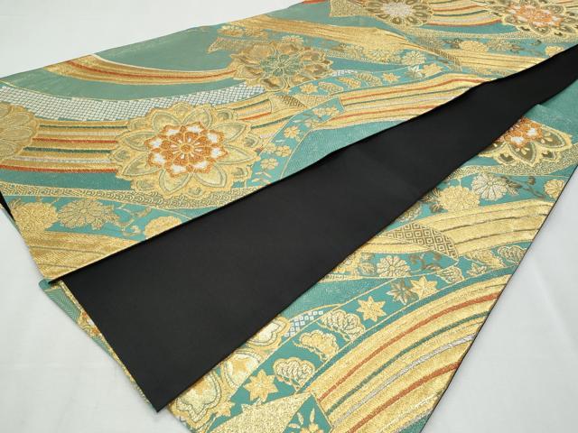 平和屋着物◎六通柄袋帯 正倉院花文 金銀糸 正絹 逸品 CABF7098fb