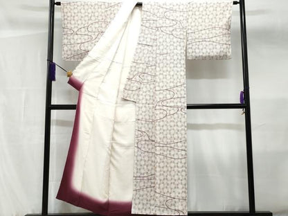 平和屋着物■上質な小紋 抽象文 正絹 逸品 CABF7115fb