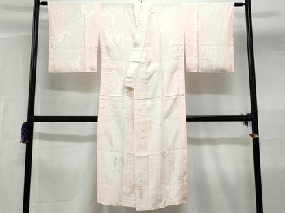 平和屋着物■長襦袢 無双仕立て 舞蝶麻の葉文様 暈し染め 正絹 逸品 CABF7116fb