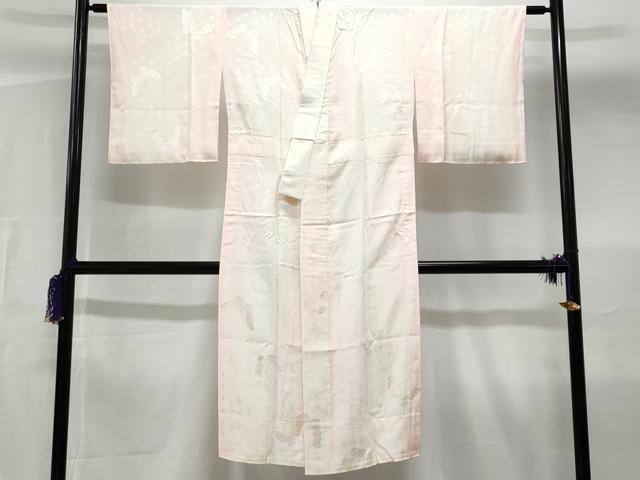 平和屋着物■長襦袢 無双仕立て 舞蝶麻の葉文様 暈し染め 正絹 逸品 CABF7116fb