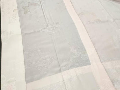 平和屋着物■長襦袢 無双仕立て 舞蝶麻の葉文様 暈し染め 正絹 逸品 CABF7116fb