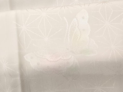 平和屋着物■長襦袢 無双仕立て 舞蝶麻の葉文様 暈し染め 正絹 逸品 CABF7116fb