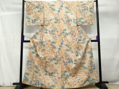平和屋着物■小紋 枝花文 洗える着物 CABF7126fb