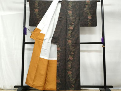 平和屋着物■小紋 草花文 洗える着物 CABF7128fb