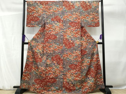 平和屋着物■小紋 辻が花 金彩 洗える着物 CABF7130fb