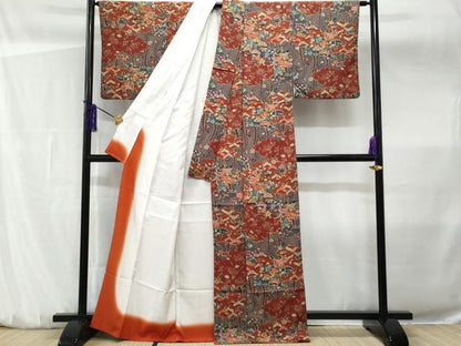 平和屋着物■小紋 辻が花 金彩 洗える着物 CABF7130fb
