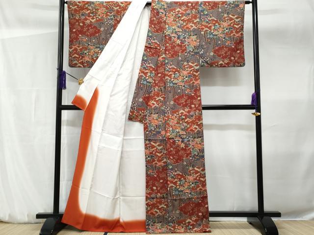 平和屋着物■小紋 辻が花 金彩 洗える着物 CABF7130fb