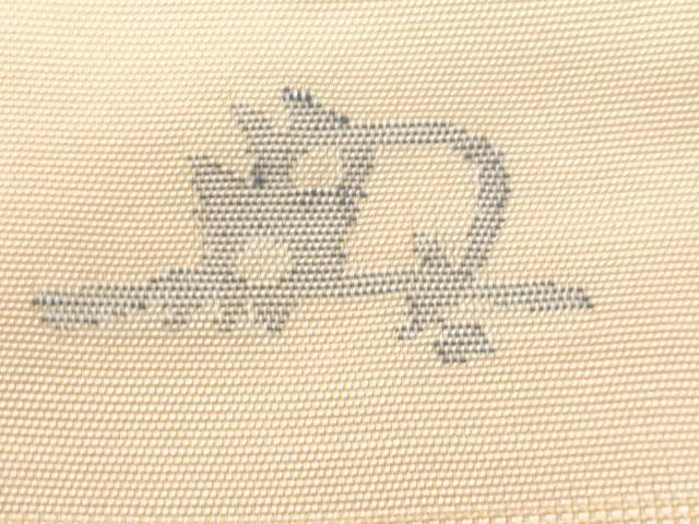平和屋着物◎太鼓柄袋帯　舞蝶文　金銀糸　正絹　逸品　CABF7147fb