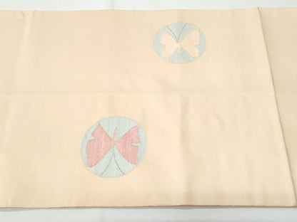 平和屋着物◎太鼓柄袋帯　舞蝶文　金銀糸　正絹　逸品　CABF7147fb