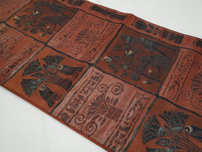 平和屋着物◎六通柄　本袋帯　古代壁画文様　金糸　正絹　逸品　CABF7155fb