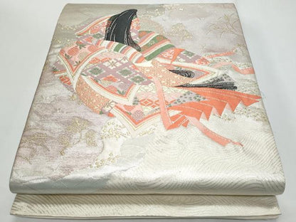 平和屋着物◎太鼓柄袋帯　唐織　十二単　金銀糸　正絹　逸品　CABF7164fb