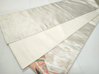 平和屋着物◎太鼓柄袋帯　唐織　十二単　金銀糸　正絹　逸品　CABF7164fb