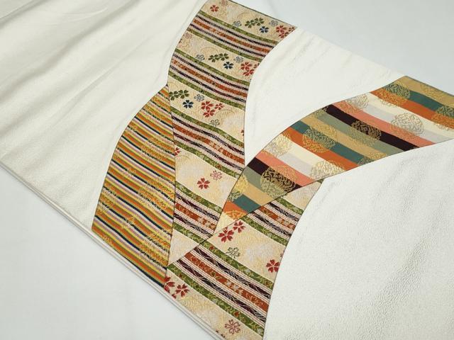 平和屋着物◎太鼓柄袋帯 切嵌 花間道 金糸 正絹 逸品 CABF7185fb