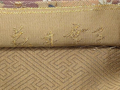 平和屋着物◎ファッションデザイナー 花井幸子 六通柄袋帯 貝桶貝合わせ花文 金糸 正絹 逸品 CABF7188fb