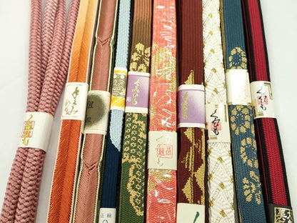 平和屋着物●和装小物　帯締め10本セット　高麗組　大和組　礼装用　大島紬美術館　金糸　逸品　未使用　CABF7222ju