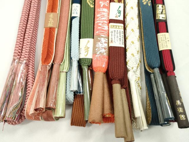 平和屋着物●和装小物　帯締め10本セット　高麗組　大和組　礼装用　大島紬美術館　金糸　逸品　未使用　CABF7222ju