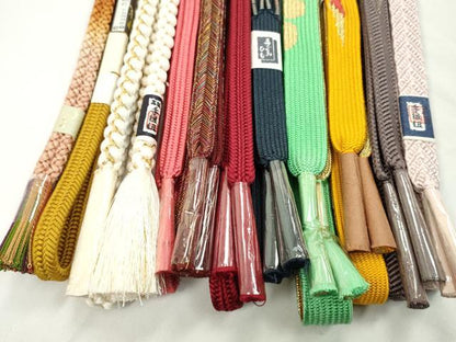 平和屋着物●和装小物　帯締め10本セット　高麗組　礼装用　丸組　金糸　逸品　未使用　CABF7227ju
