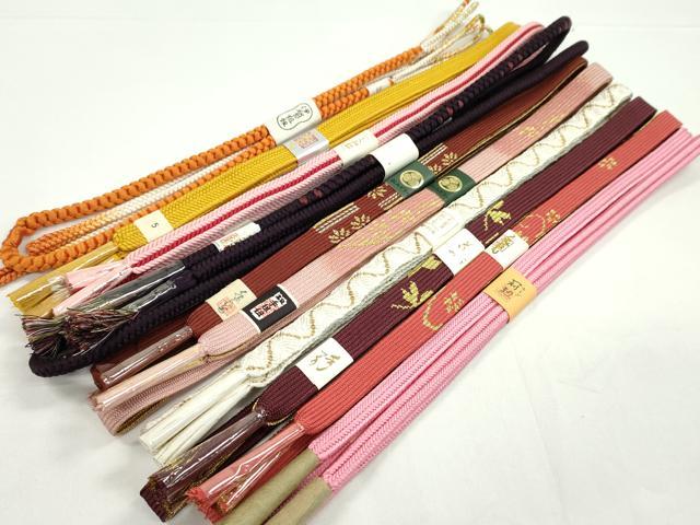 平和屋着物●和装小物　帯締め10本セット　高麗組　冠組　礼装用　金糸　逸品　未使用　CABF7230ju