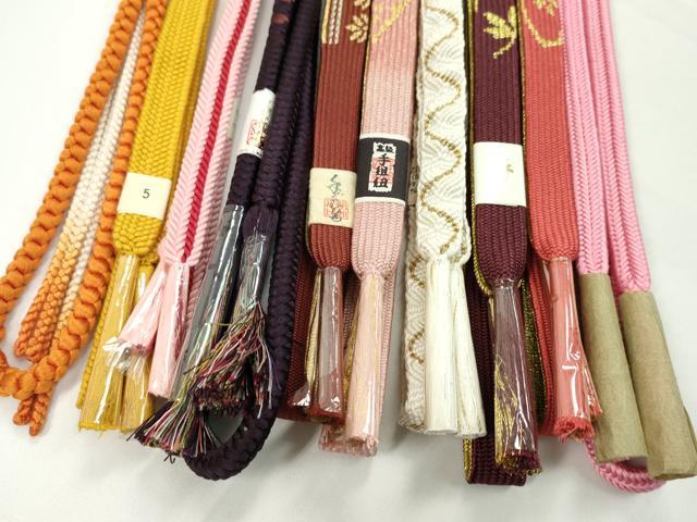 平和屋着物●和装小物　帯締め10本セット　高麗組　冠組　礼装用　金糸　逸品　未使用　CABF7230ju
