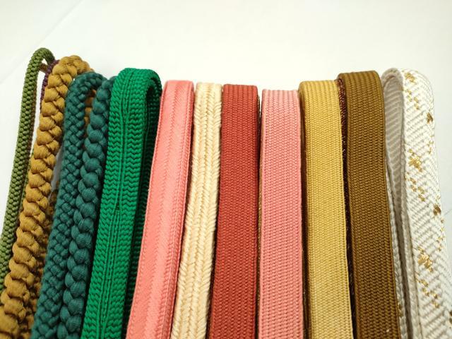 平和屋着物●和装小物　帯締め10本セット　高麗組　大和組　礼装用　金糸　逸品　未使用　CABF7232ju
