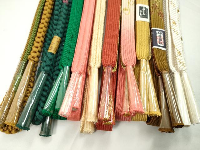 平和屋着物●和装小物　帯締め10本セット　高麗組　大和組　礼装用　金糸　逸品　未使用　CABF7232ju