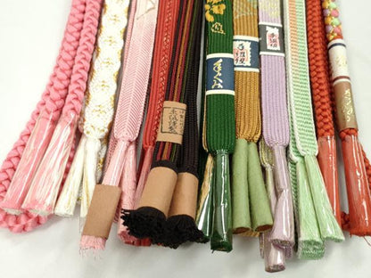平和屋着物●和装小物　帯締め10本セット　高麗組　平源氏組　礼装用　丸組　さが美扱い　金糸　逸品　未使用　CABF7233ju