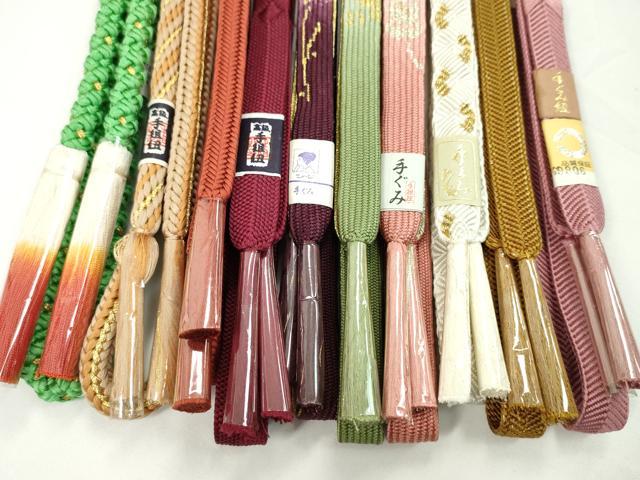 平和屋着物●和装小物　帯締め10本セット　高麗組　冠組　礼装用　さが美扱い　金銀糸　逸品　未使用　CABF7234ju