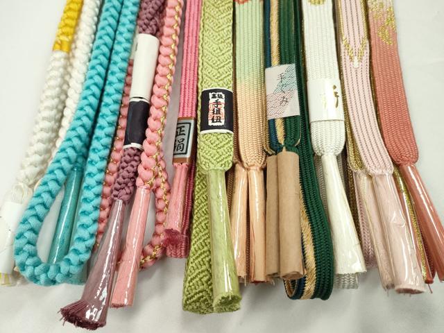平和屋着物●和装小物　帯締め10本セット　高麗組　礼装用　丸組　金糸　逸品　未使用　CABF7235ju