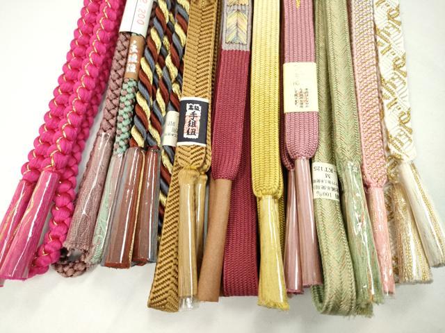 平和屋着物●和装小物　帯締め10本セット　高麗組　礼装用　丸組　金糸　逸品　未使用　CABF7237ju